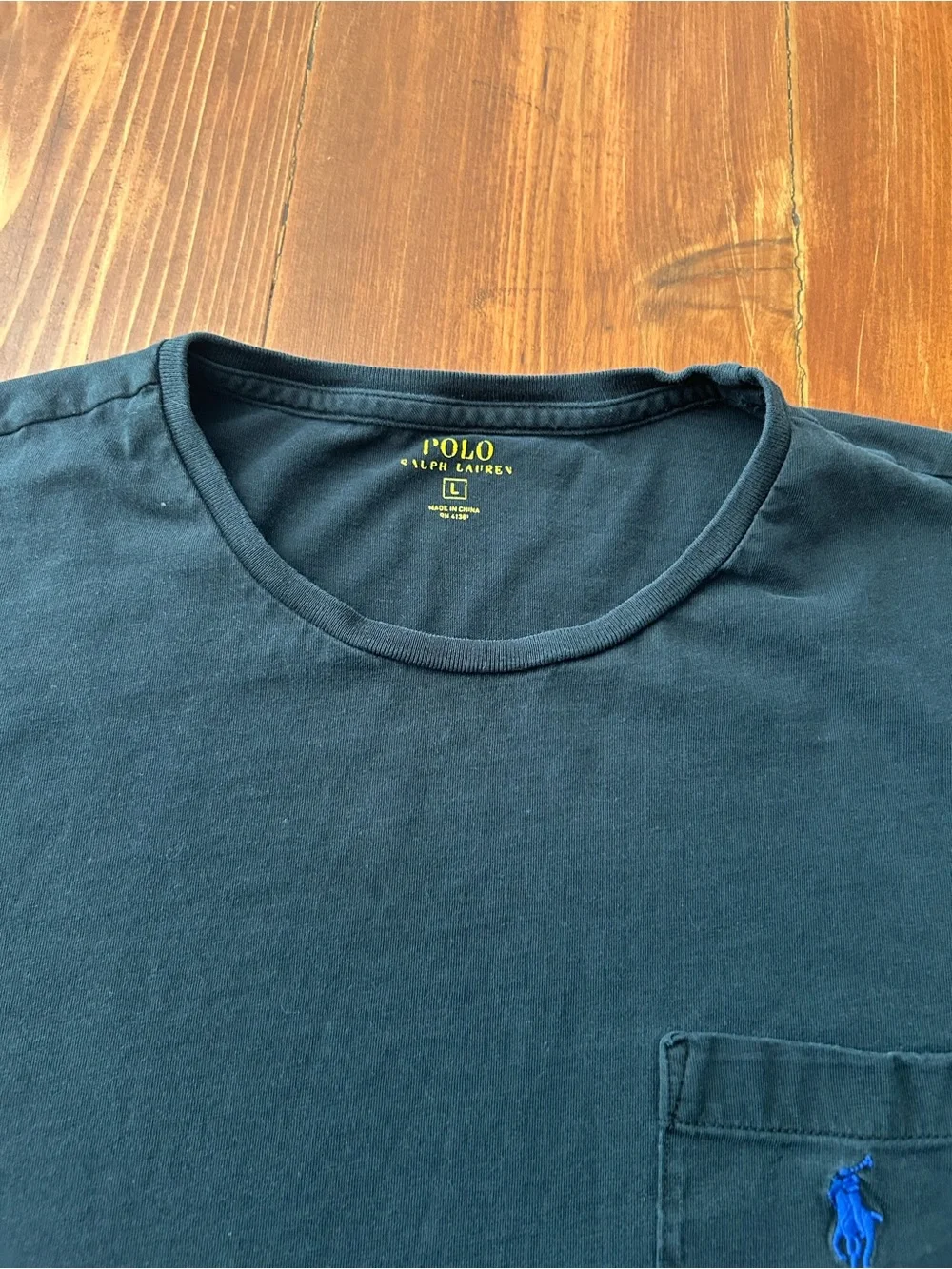 (2) Polo by Ralph Lauren Blue Polo Shirt and Black Pocket Tee - Men's Set